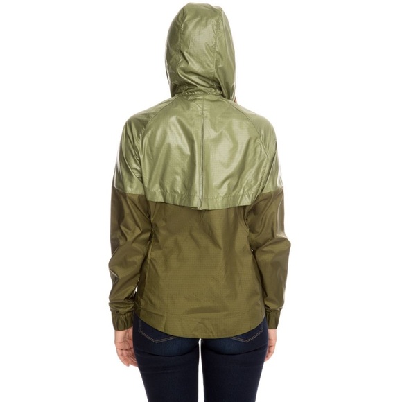 Nike Women’s Olive Green Windbreaker Rain Coat Zip Up Jacket Size Small - Picture 3 of 15